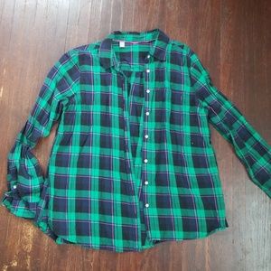 Plaid button down